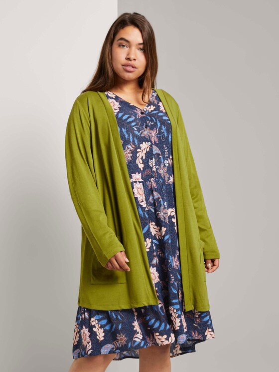Lockerer Shirt-Cardigan - Frauen - wood green Lockerer Shirt-Cardigan - Frauen - wood green - 1 - My True Me