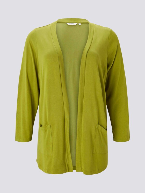 Lockerer Shirt-Cardigan - Frauen - wood green Lockerer Shirt-Cardigan - Frauen - wood green - 7 - My True Me