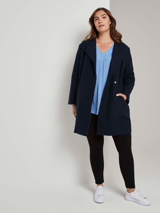 Bluse mit Faltendetails - Frauen - sea blue Bluse mit Faltendetails - Frauen - sea blue - 3 - My True Me