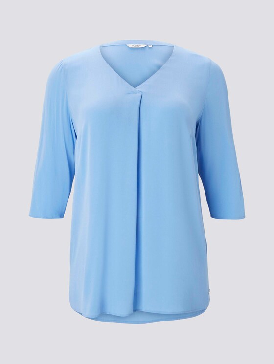Bluse mit Faltendetails - Frauen - sea blue Bluse mit Faltendetails - Frauen - sea blue - 7 - My True Me