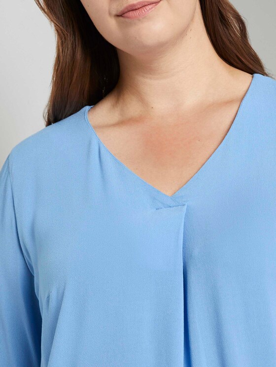 Bluse mit Faltendetails - Frauen - sea blue Bluse mit Faltendetails - Frauen - sea blue - 9 - My True Me