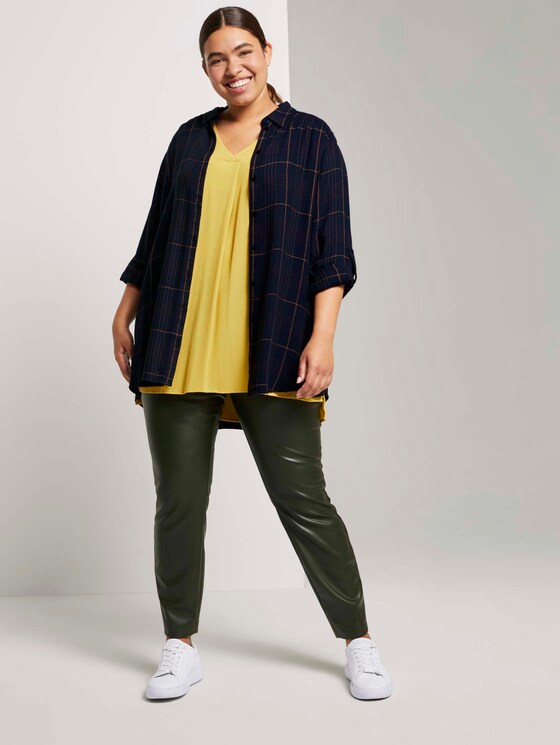 Bluse mit Faltendetails - Frauen - california sand yellow Bluse mit Faltendetails - Frauen - california sand yellow - 3 - My True Me