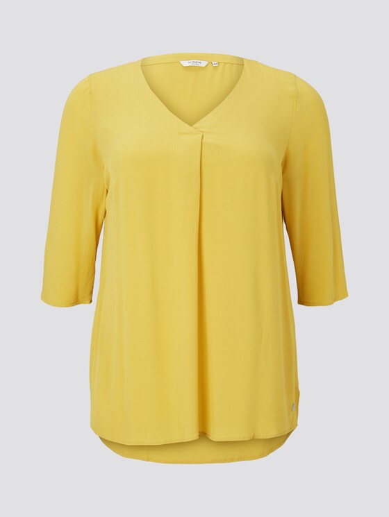 Bluse mit Faltendetails - Frauen - california sand yellow Bluse mit Faltendetails - Frauen - california sand yellow - 7 - My True Me