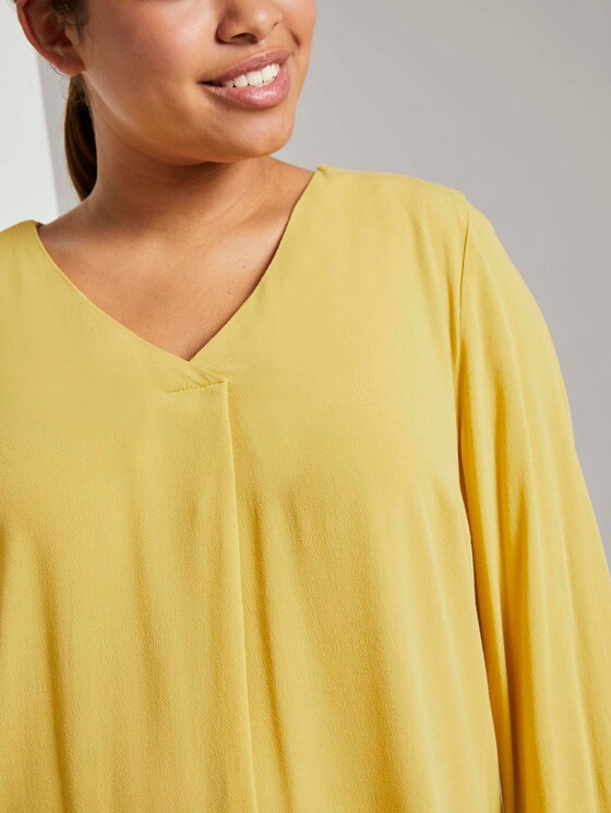 Bluse mit Faltendetails - Frauen - california sand yellow Bluse mit Faltendetails - Frauen - california sand yellow - 9 - My True Me