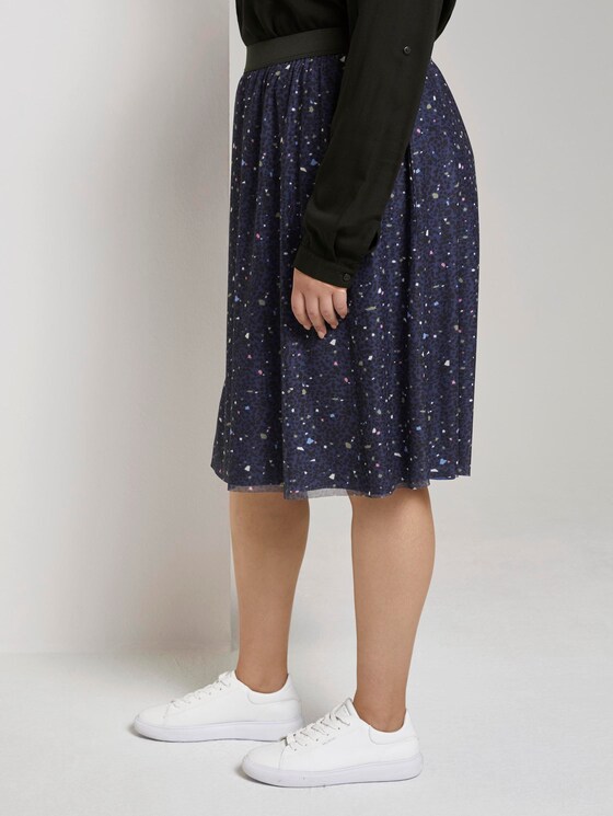 Curvy - Gemusterter Mesh-Rock - Frauen - navy based terrazzo Curvy - Gemusterter Mesh-Rock - Frauen - navy based terrazzo - 11 - My True Me