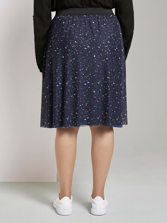 Curvy - Gemusterter Mesh-Rock - Frauen - navy based terrazzo Curvy - Gemusterter Mesh-Rock - Frauen - navy based terrazzo - 2 - My True Me