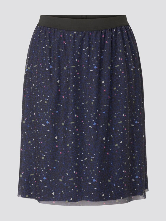 Curvy - Gemusterter Mesh-Rock - Frauen - navy based terrazzo Curvy - Gemusterter Mesh-Rock - Frauen - navy based terrazzo - 7 - My True Me