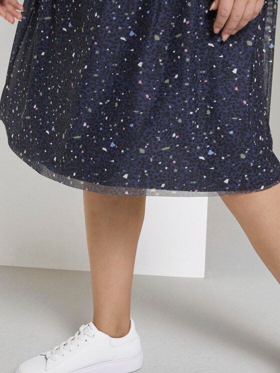 Curvy - Gemusterter Mesh-Rock - Frauen - navy based terrazzo Curvy - Gemusterter Mesh-Rock - Frauen - navy based terrazzo - 9 - My True Me