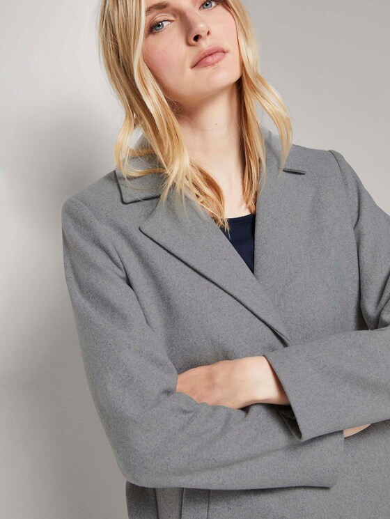 Langer Mantel mit Bindegürtel - Frauen - Smooth Grey Melange Langer Mantel mit Bindegürtel - Frauen - Smooth Grey Melange - 10 - TOM TAILOR