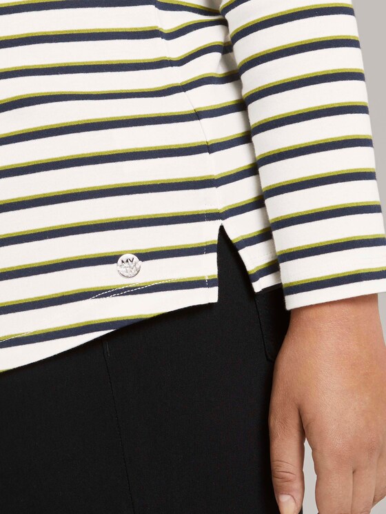 Gestreiftes Langarmshirt - Frauen - white wood navy stripe Gestreiftes Langarmshirt - Frauen - white wood navy stripe - 10 - My True Me