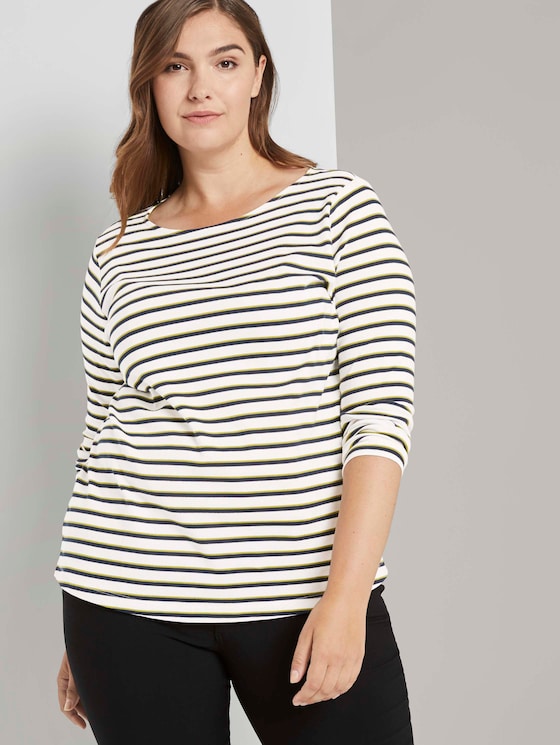 Gestreiftes Langarmshirt - Frauen - white wood navy stripe Gestreiftes Langarmshirt - Frauen - white wood navy stripe - 5 - My True Me