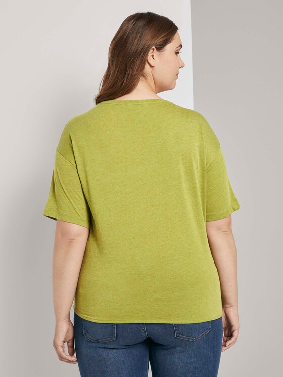 T-Shirt mit Knotendetail - Frauen - wood green melange T-Shirt mit Knotendetail - Frauen - wood green melange - 2 - My True Me