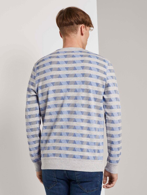 Gemustertes Sweatshirt - Männer - grey streaky stripe Gemustertes Sweatshirt - Männer - grey streaky stripe - 2 - TOM TAILOR Denim