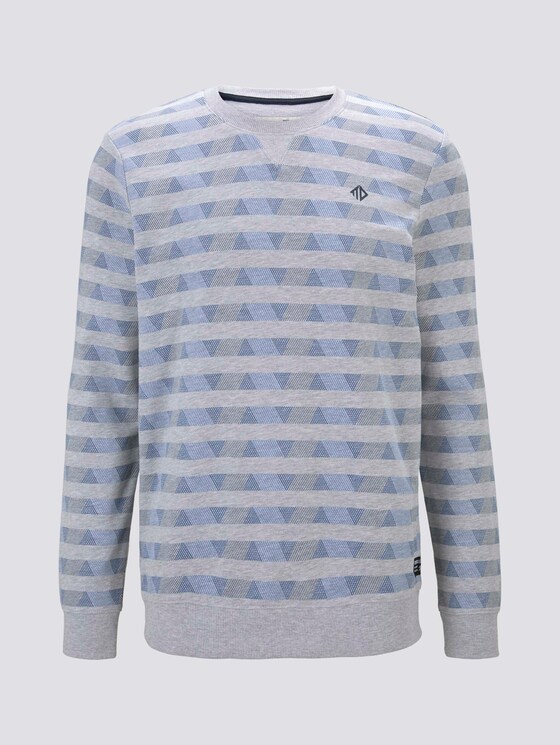 Gemustertes Sweatshirt - Männer - grey streaky stripe Gemustertes Sweatshirt - Männer - grey streaky stripe - 7 - TOM TAILOR Denim