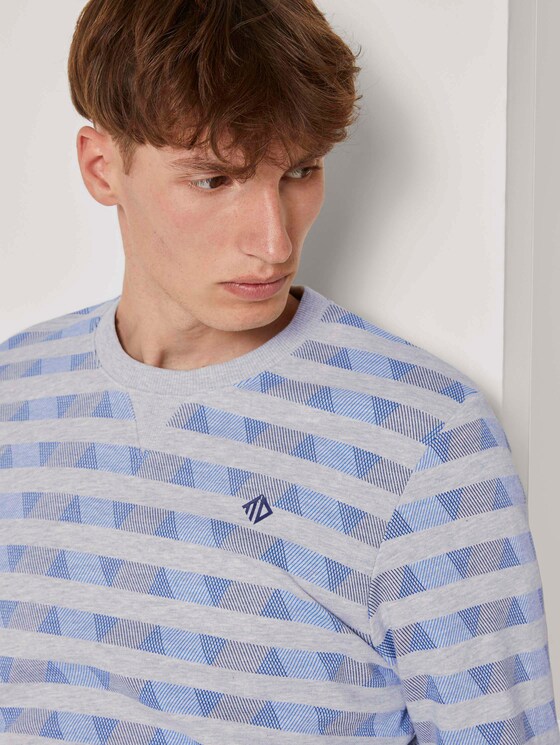 Gemustertes Sweatshirt - Männer - grey streaky stripe Gemustertes Sweatshirt - Männer - grey streaky stripe - 9 - TOM TAILOR Denim