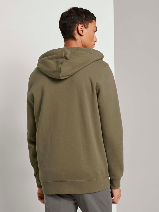 Kapuzen-Sweatjacke mit kleinem Print - Männer - Dry Greyish Olive Kapuzen-Sweatjacke mit kleinem Print - Männer - Dry Greyish Olive - 2 - TOM TAILOR Denim
