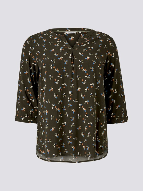 Patterned Henley blouse - Women - rosin flower pattern Patterned Henley blouse - Women - rosin flower pattern - 7 - My True Me
