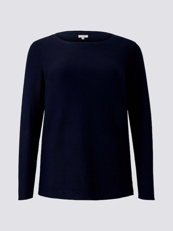 Curvy - Pullover mit Streifenstruktur - Frauen - Sky Captain Blue Curvy - Pullover mit Streifenstruktur - Frauen - Sky Captain Blue - 7 - My True Me