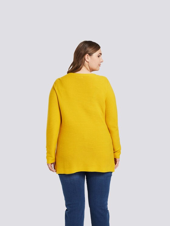Curvy - Pullover mit Streifenstruktur - Frauen - wood green Curvy - Pullover mit Streifenstruktur - Frauen - wood green - 2 - My True Me