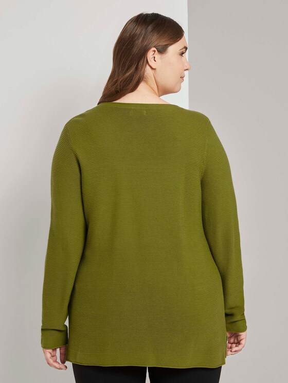 Pullover mit Streifenstruktur - Frauen - california sand yellow Pullover mit Streifenstruktur - Frauen - california sand yellow - 2 - My True Me