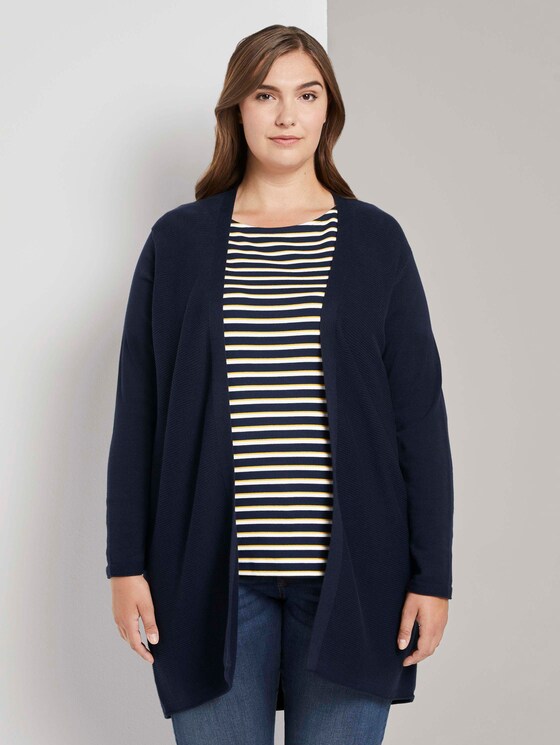 Strukturierter Cardigan - Frauen - Sky Captain Blue Strukturierter Cardigan - Frauen - Sky Captain Blue - 1 - My True Me