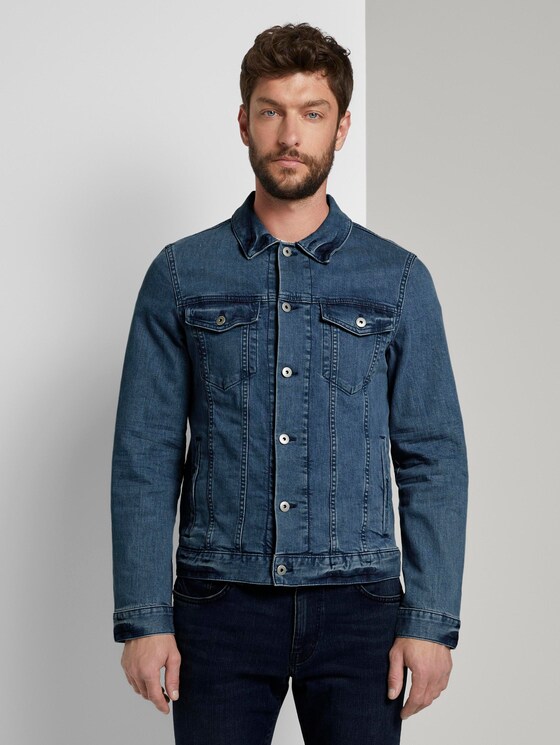 Trucker Jeansjacke im Used-Look - Männer - light stone wash denim Trucker Jeansjacke im Used-Look - Männer - light stone wash denim - 1 - TOM TAILOR