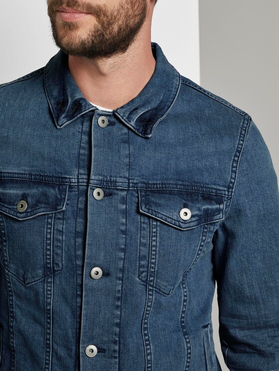 Trucker Jeansjacke im Used-Look - Männer - light stone wash denim Trucker Jeansjacke im Used-Look - Männer - light stone wash denim - 9 - TOM TAILOR