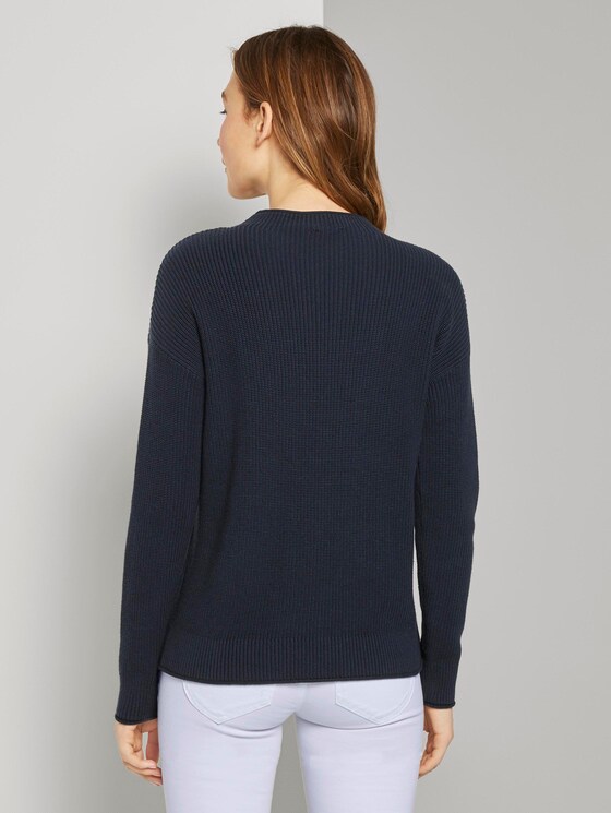 Pullover mit Stehkragen in Ripp-Optik - Frauen - Sky Captain Blue Pullover mit Stehkragen in Ripp-Optik - Frauen - Sky Captain Blue - 2 - TOM TAILOR