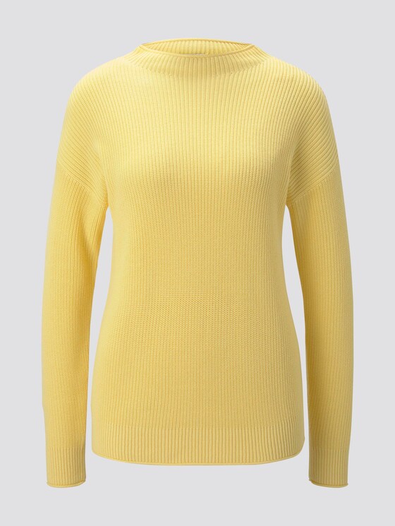 Pullover mit Stehkragen in Ripp-Optik - Frauen - honey popcorn Pullover mit Stehkragen in Ripp-Optik - Frauen - honey popcorn - 7 - TOM TAILOR
