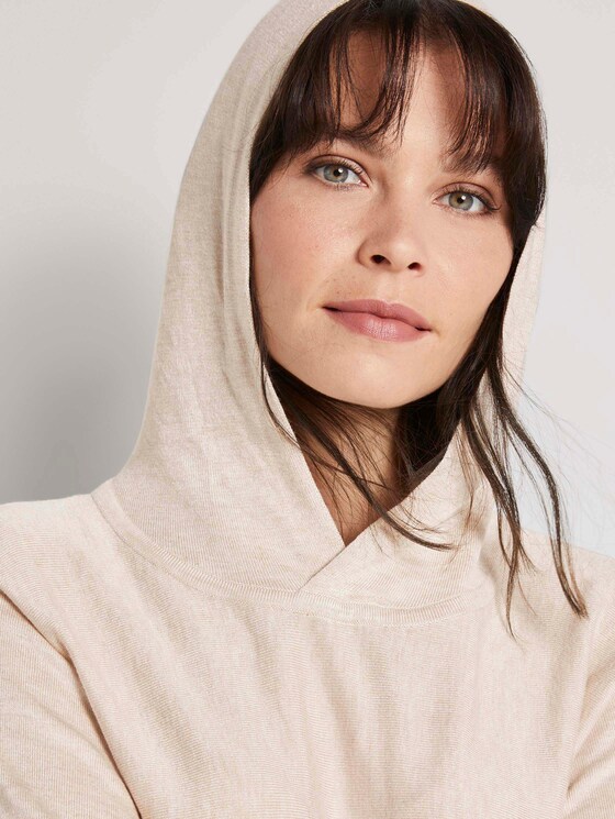 Lockerer Kapuzenpullover - Frauen - desert sand melange Lockerer Kapuzenpullover - Frauen - desert sand melange - 9 - TOM TAILOR
