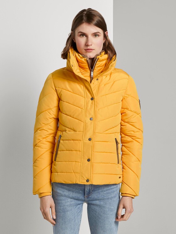 Puffer-Steppjacke mit Fellkragen - Frauen - star shine yellow Puffer-Steppjacke mit Fellkragen - Frauen - star shine yellow - 1 - TOM TAILOR