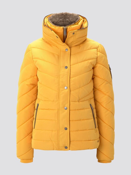 Puffer-Steppjacke mit Fellkragen - Frauen - star shine yellow Puffer-Steppjacke mit Fellkragen - Frauen - star shine yellow - 7 - TOM TAILOR