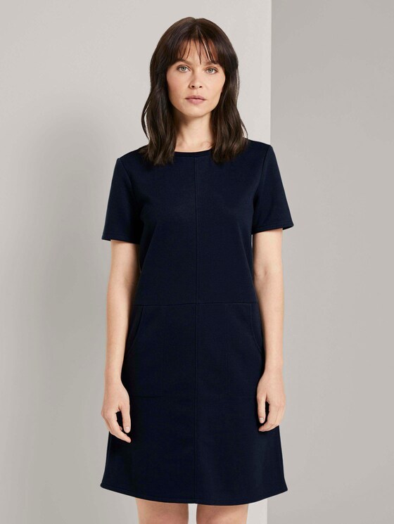 Kurzarm-Kleid mit Taschen - Frauen - Sky Captain Blue Kurzarm-Kleid mit Taschen - Frauen - Sky Captain Blue - 1 - TOM TAILOR