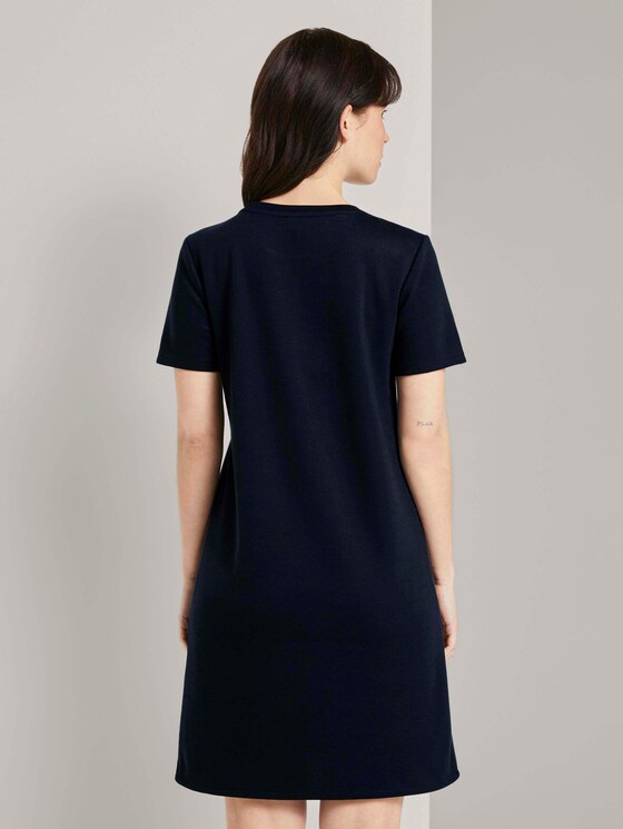 Kurzarm-Kleid mit Taschen - Frauen - Sky Captain Blue Kurzarm-Kleid mit Taschen - Frauen - Sky Captain Blue - 2 - TOM TAILOR
