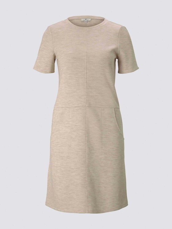 Kurzarm-Kleid mit Taschen - Frauen - desert sand melange Kurzarm-Kleid mit Taschen - Frauen - desert sand melange - 7 - TOM TAILOR