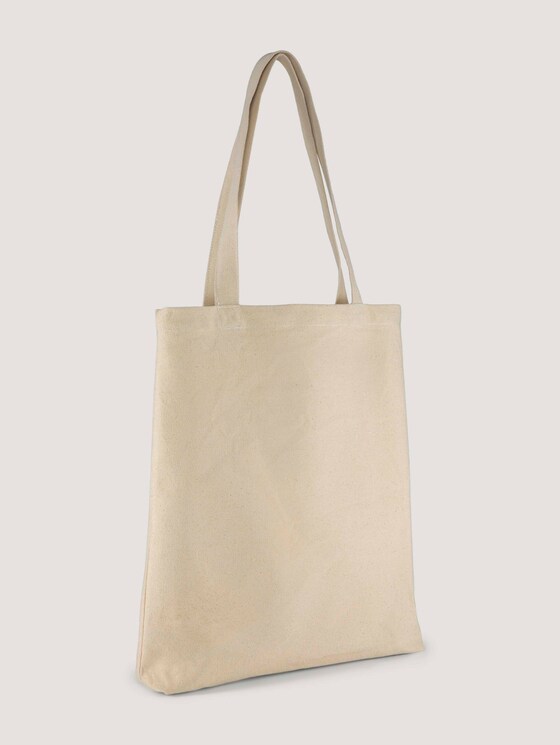 Duurzame katoenen draagtas met biologisch katoen - Vrouwen - soft creme beige Duurzame katoenen draagtas met biologisch katoen - Vrouwen - soft creme beige - 8 - TOM TAILOR Denim