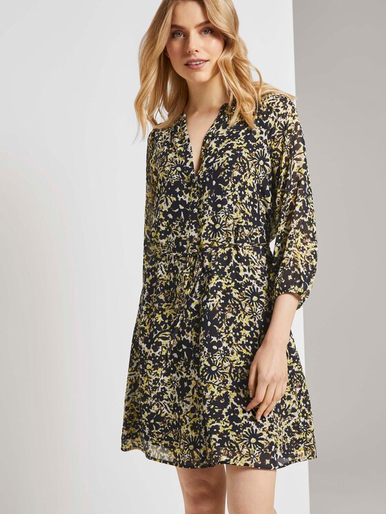 Chiffon-Kleid mit Blumenprint - Frauen - yellow flower design Chiffon-Kleid mit Blumenprint - Frauen - yellow flower design - 5 - TOM TAILOR