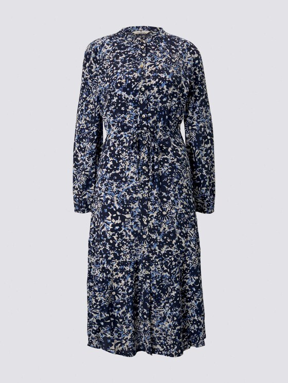 Gemustertes Midikleid mit Volants - Frauen - blue flower design Gemustertes Midikleid mit Volants - Frauen - blue flower design - 7 - TOM TAILOR
