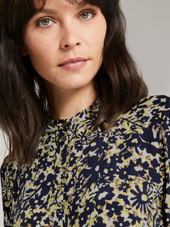 Printed dress with ruffles - Women - yellow flower design Printed dress with ruffles - Women - yellow flower design - 9 - TOM TAILOR