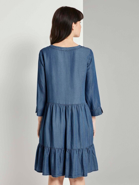Tencel-Jeanskleid mit Volants - Frauen - light stone wash denim Tencel-Jeanskleid mit Volants - Frauen - light stone wash denim - 2 - TOM TAILOR