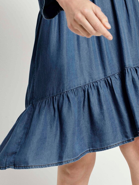 Tencel-Jeanskleid mit Volants - Frauen - light stone wash denim Tencel-Jeanskleid mit Volants - Frauen - light stone wash denim - 9 - TOM TAILOR