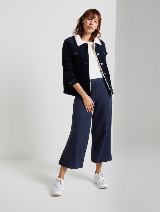 Weiche Culotte-Hose aus Strick - Frauen - Real Navy Blue Weiche Culotte-Hose aus Strick - Frauen - Real Navy Blue - 3 - TOM TAILOR Denim
