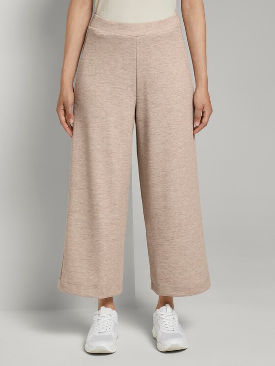 Weiche Culotte-Hose aus Strick - Frauen - cozy beige melange Weiche Culotte-Hose aus Strick - Frauen - cozy beige melange - 1 - TOM TAILOR Denim
