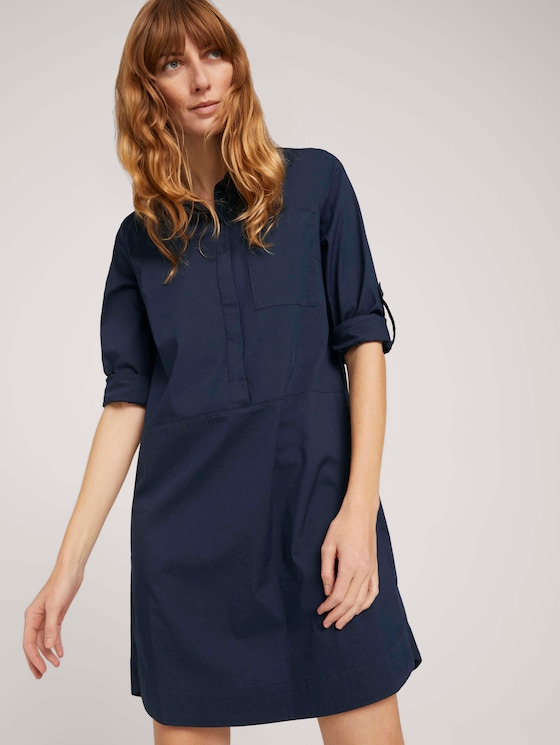 Blusenkleid mit Faltendetails - Frauen - Sky Captain Blue Blusenkleid mit Faltendetails - Frauen - Sky Captain Blue - 5 - TOM TAILOR