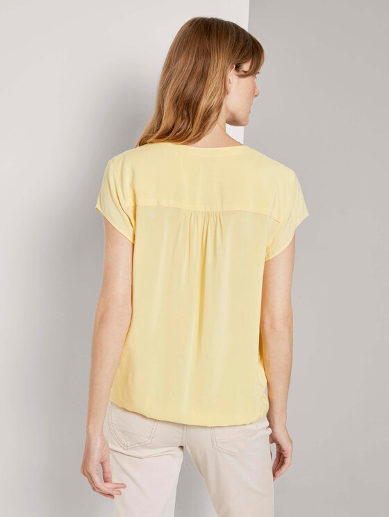 Henley-Bluse mit elastischem Bund - Frauen - light honey popcorn Henley-Bluse mit elastischem Bund - Frauen - light honey popcorn - 2 - TOM TAILOR