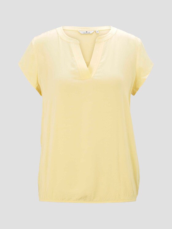 Henley-Bluse mit elastischem Bund - Frauen - light honey popcorn Henley-Bluse mit elastischem Bund - Frauen - light honey popcorn - 7 - TOM TAILOR