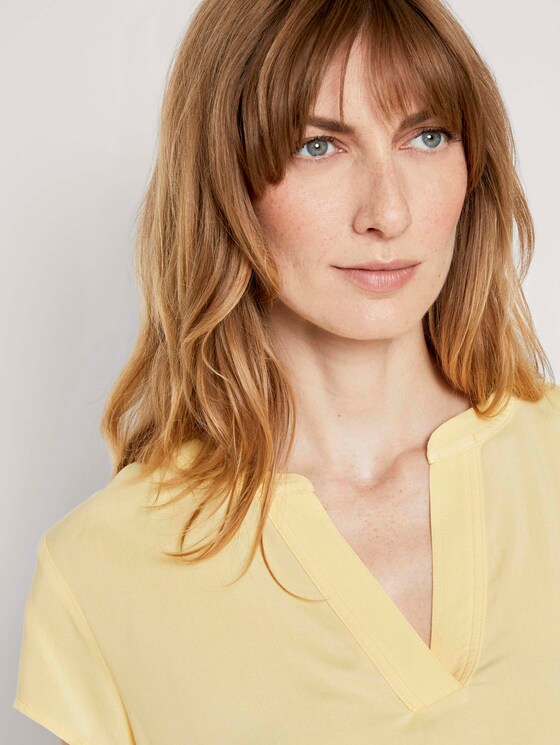 Henley-Bluse mit elastischem Bund - Frauen - light honey popcorn Henley-Bluse mit elastischem Bund - Frauen - light honey popcorn - 9 - TOM TAILOR