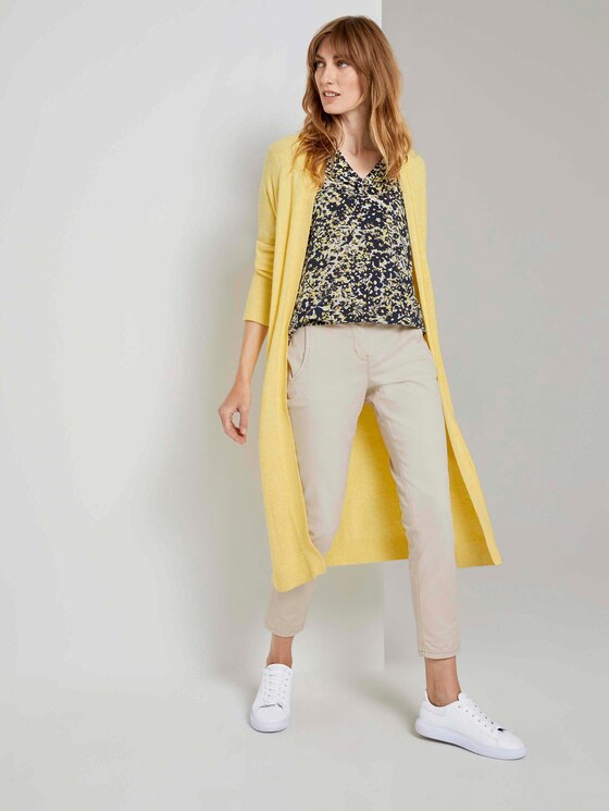 Henley-Bluse mit elastischem Bund - Frauen - yellow flower design Henley-Bluse mit elastischem Bund - Frauen - yellow flower design - 3 - TOM TAILOR