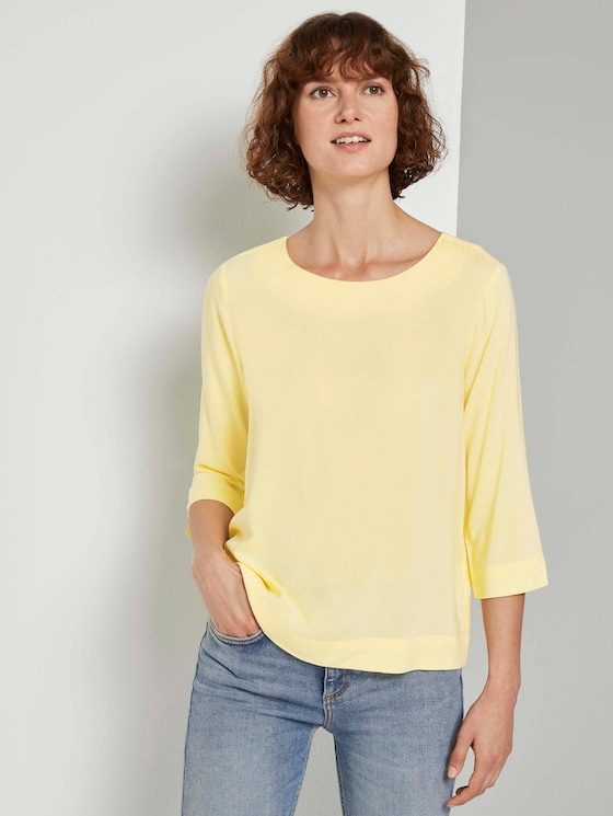 Bluse mit 3/4-Arm - Frauen - light honey popcorn Bluse mit 3/4-Arm - Frauen - light honey popcorn - 5 - TOM TAILOR