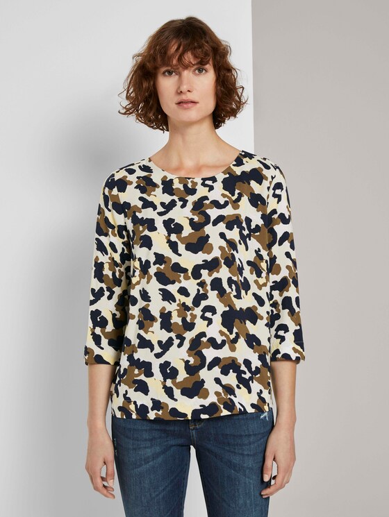 Bluse mit 3/4-Arm - Frauen - khaki yellow camouflage design Bluse mit 3/4-Arm - Frauen - khaki yellow camouflage design - 1 - TOM TAILOR